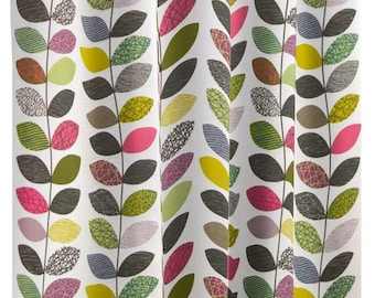 Curtains Cafe Curtains Kitchen Valance Panels  Colourful Leaves Geometric Leaves print  Plants