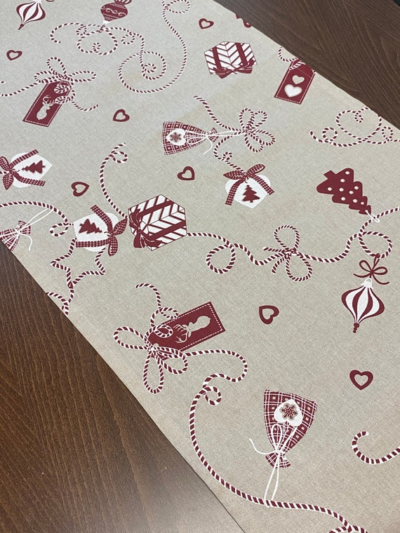 Christmas Table runner Table Linens Christmas Ornaments Decor