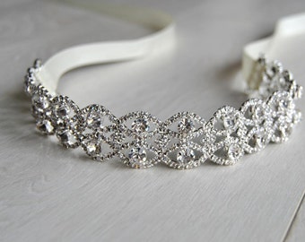 Crystal Bracelet Rhinestone beaded cuff bracelet- bridal, bridesmaid cuff bracelet,bridal bracelet, beaded crystal cuff