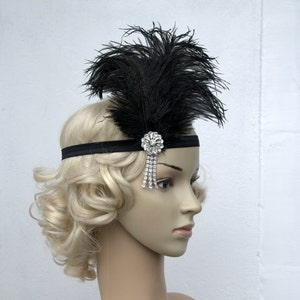 The Great Gatsby,20's flapper Headpiece, Vintage Inspired, Bridal 1920s Headpiece ,1930's, Rhinestone headband, Rhinestone flapper headpiece image 1