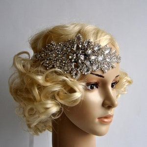 Kristall Braut Gatsby Haarband, Hochzeitsstirnband, Kristall Hochzeit Haarband, Hochzeit Kopfschmuck, Braut Kopfschmuck, 1920er Jahre Haarschmuck