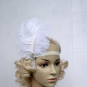 The Great Gatsby,20's flapper Headpiece, Vintage Inspired, Bridal 1920s Headpiece ,1930's, Rhinestone headband, Rhinestone flapper headpiece image 5