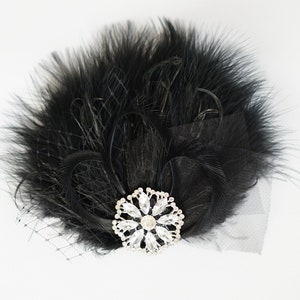 Glamour Black Strass Flapper 1920er Jahre Kopfschmuck, Strass Braut Hochzeit Stirnband Kopfschmuck tolles Gatsby Kopfschmuck Strass Flapper
