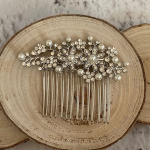 Bridal Hair Comb PENNY Silver Crystal Art Deco Hair Comb, Great Gatsby, Vintage Inspired Hairpiece, Bridal Hair Accessory, Crystal Headpiece