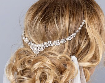 Bridal Headpiece,Bridal Hair Accessories, Wedding Hair accessories,Wedding Headpiece, Hair Jewelry, Great Gatsby 1920s headpiece , Flapper