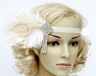 The Great Gatsby,20's flapper Headpiece, Bridal 1920s Headpiece ,1930's Rhinestone headband bridesmaid gift, flapper headpiece headband