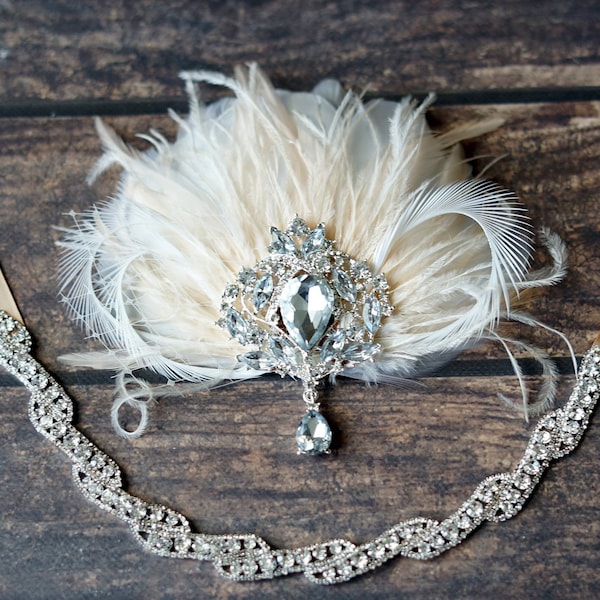 1920s headpiece feather