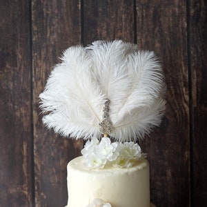 Feder Tortendeko, Gatsby 1920er Jahre Hochzeit Tortenstecker, Tortenstecker personalisiert, Tortenaufleger Geburtstag, Tortendeko Kristall, Tortendeko