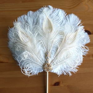 Feather Cake Topper, Gatsby 1920s Wedding Cake Topper, White Balck Personalized Cake Topper, Birthday Custom Ostrich Peacock Cake Topper