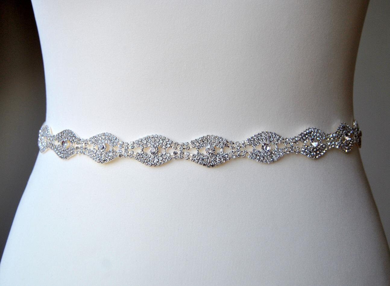thin sparkly belt for dress