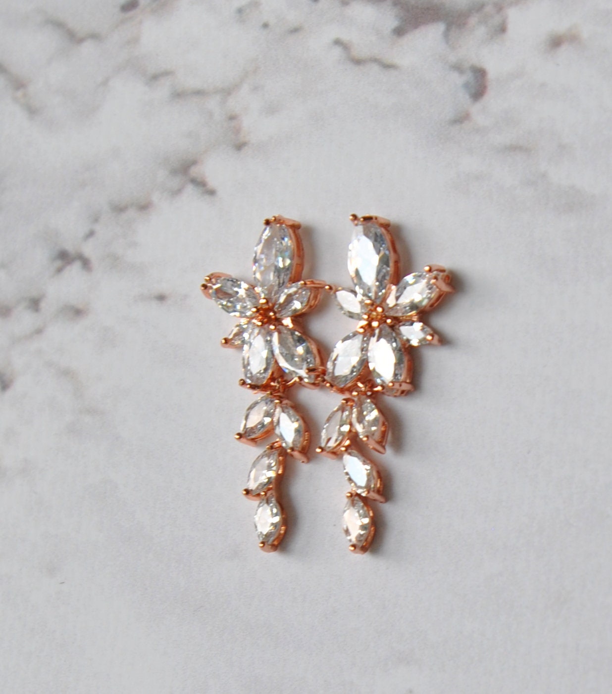 Ellms Rose Gold Earrings in Sable Mica main image 1