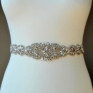 Crystal Bridal Sash, Rhinestone Wedding Dress Sash Belt, Rhinestone Sash, Rhinestone Bridal Bridesmaid Sash Belt, Wedding dress sash belt