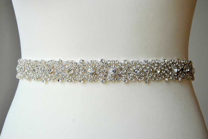 Flower Girl Belt Sash Rhinestone Sash Wedding Dress Bridal Etsy