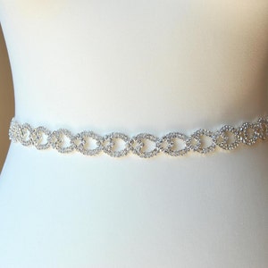 Thin Rhinestone Belt Bridal Sash Bridesmaids Belt Crystal Wedding Sash Rhinestone Sash Belt, Bridesmaid Gift - TEMIDA