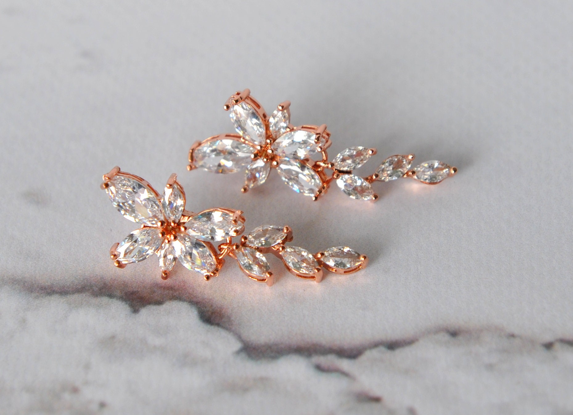 Ellms Rose Gold Earrings in Sable Mica main image 0