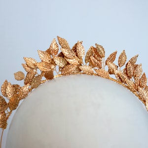 Wedding Leaf Headband. Greek Goddess Leaf Crown, Leaf Tiara,Boho Wedding Tiara, Wedding Headpiece, Gold Leaf Tiara, Woodland Bridal Crown
