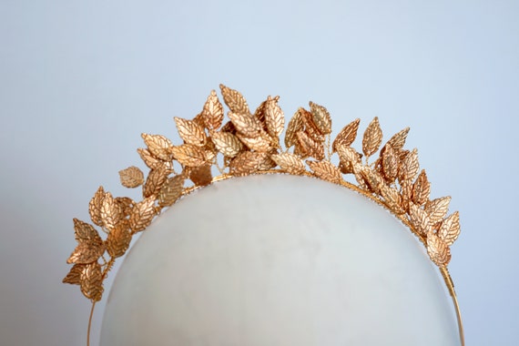 Göttin Krone Blatt Stirnband Gold - Hochzeit Haars Produktbild-Vorschau 12