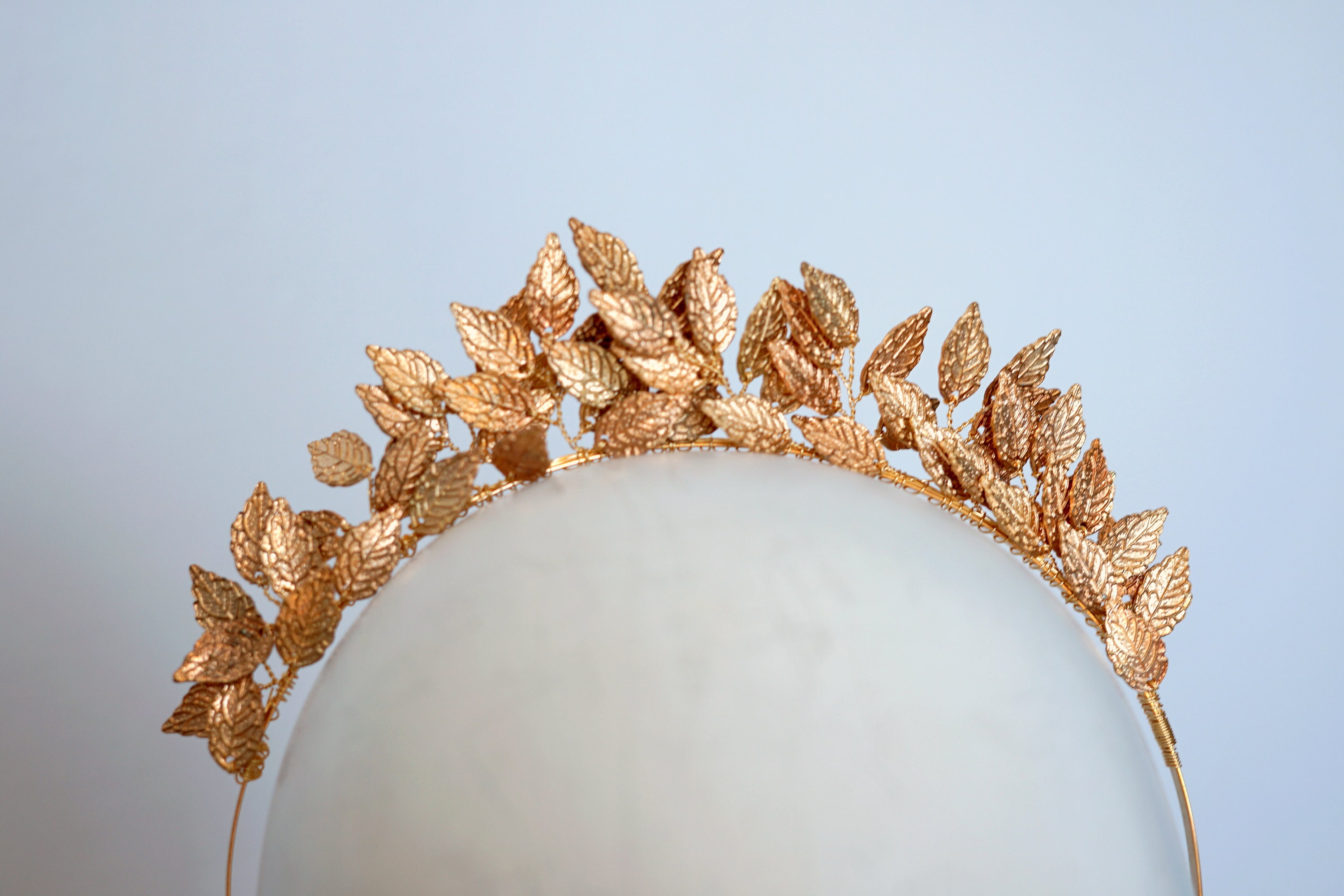 Wedding Leaf Headband. Greek Goddess Leaf Crown, Leaf Tiara 
