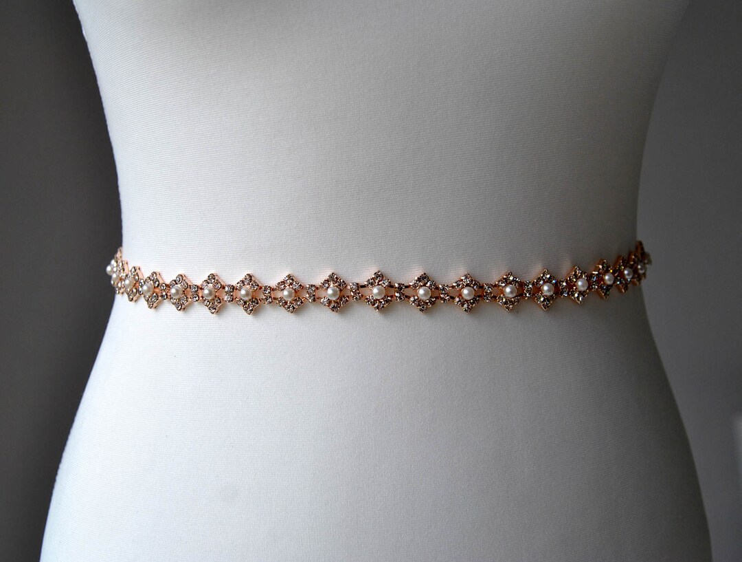 Rose Gold Belts For Dresses Bridal Gowns Rose Gold Bridal Belts Waist Belt  Gold Belt For