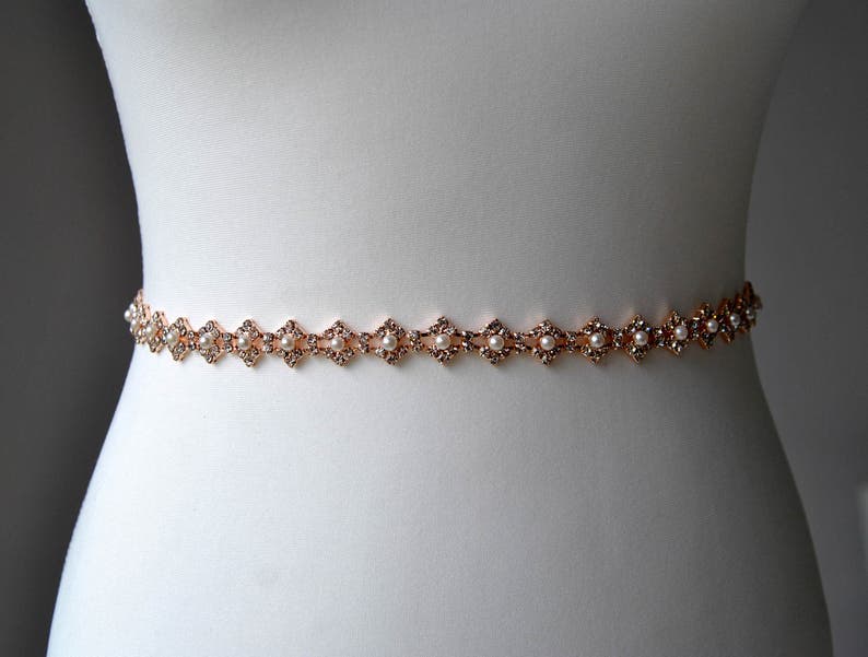 rose gold bridesmaid belt