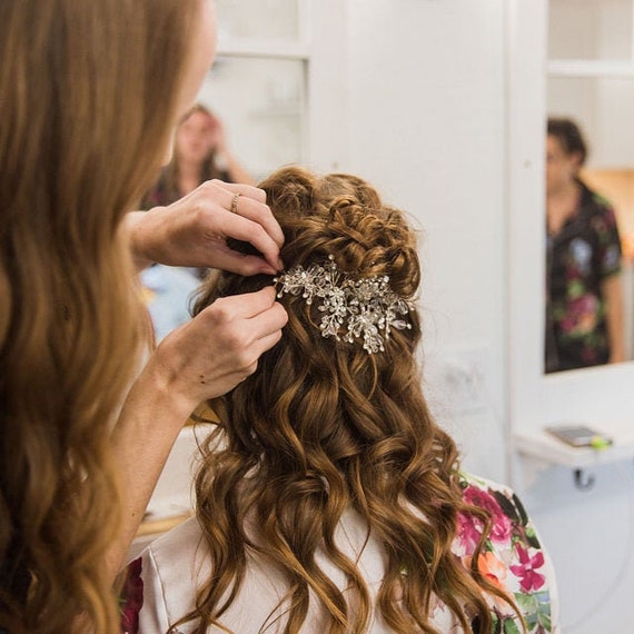 Bridal Pearl Hair vine Comb DAFNE Wedding Hair Comb vine, Hair Chain Bridal  hair jewellery Wedding Hair Vine, Boho Bridal Hairpiece Comb