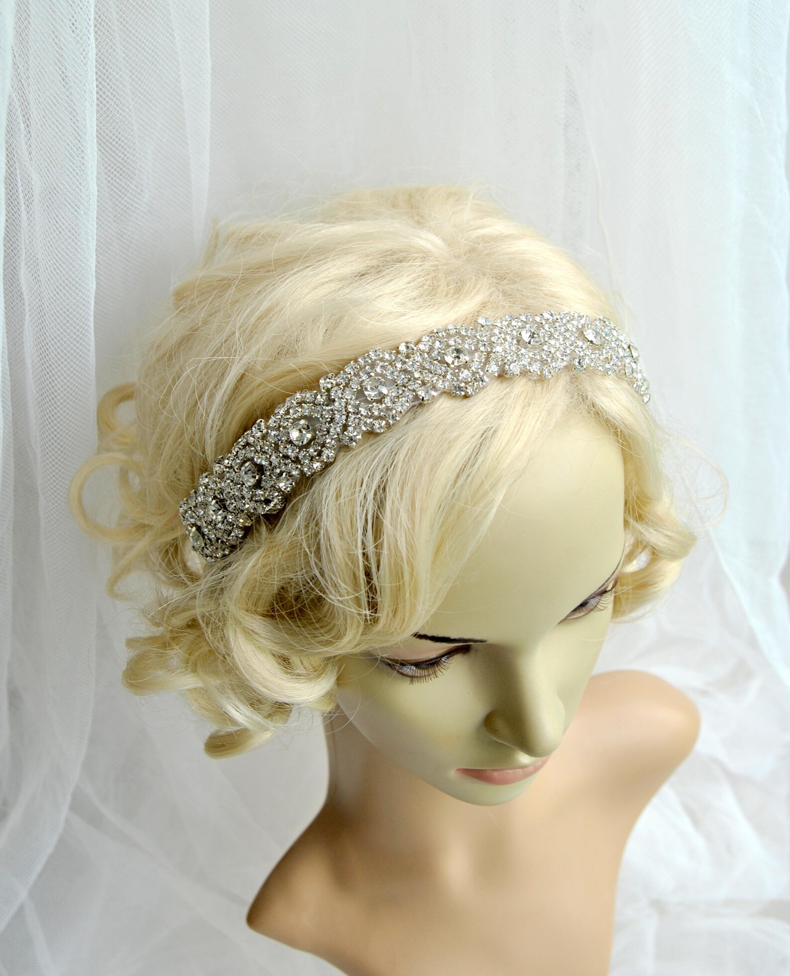 Rhinestone Headbandflower Girl Baby Rhinestone Etsy