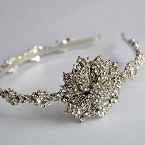 Rhinestone 1920s Headpiece, Flapper headband, Flapper headpiece, 1930's, The Great Gatsby, Rhinestone crystal flapper headpiece headband image 1