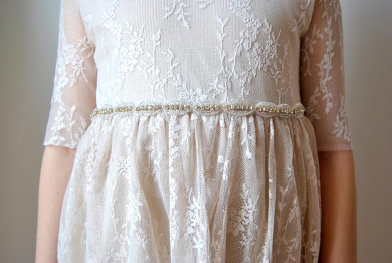 flower girl rhinestone sash