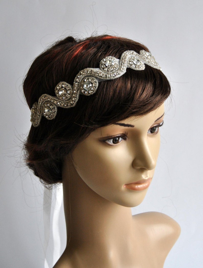 Wedding Headband,Rhinestone Headband, Crystal Headband, Wedding Bridal Headpiece, Headpiece, 1920s Flapper great gatsby headband gift image 8