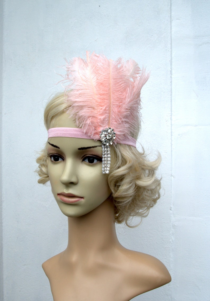 The Great Gatsby,20's flapper Headpiece, Vintage Inspired, Bridal 1920s Headpiece ,1930's, Rhinestone headband, Rhinestone flapper headpiece image 4