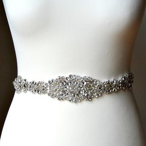 Flower girl baby Crystal Luxury Bridal Sash Wedding Dress Sash Belt Rhinestone Bridal Bridesmaid Sash Belt, Wedding dress sash Gold Silver