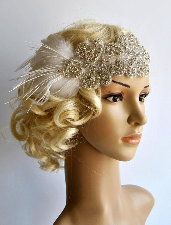 Tassel 1920 S cristal strass bibis Bandeau Serre-tête Mariage