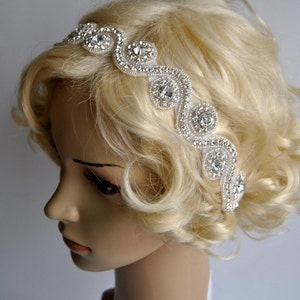 Wedding Headband,Rhinestone Headband, Crystal Headband, Wedding Bridal Headpiece, Headpiece, 1920s Flapper great gatsby headband gift image 6