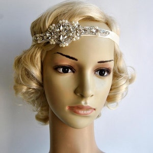 Crystal Pearls Rhinestone , Bridal Headband, Wedding Headband, Wedding Headpiece, Halo Bridal Headpiece image 4