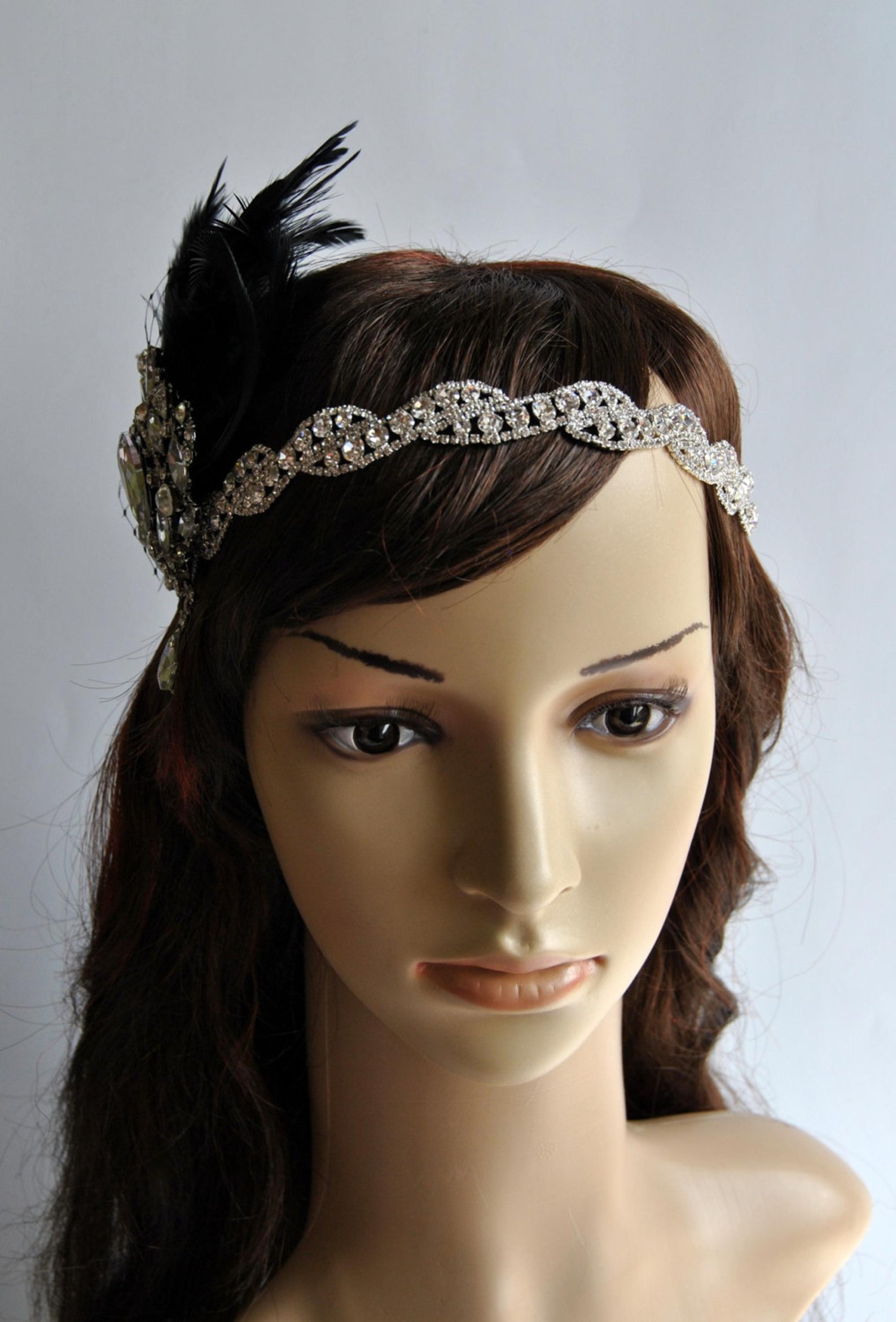 rhinestone flapper headpiece
