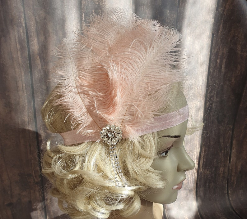 The Great Gatsby,20's flapper Headpiece, Vintage Inspired, Bridal 1920s Headpiece ,1930's, Rhinestone headband, Rhinestone flapper headpiece image 9