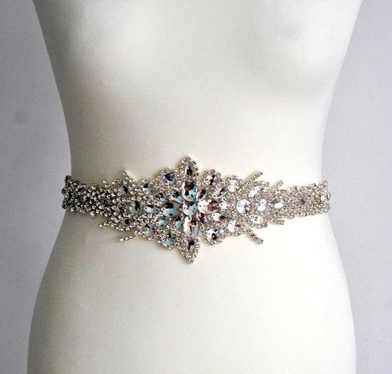 Long Crystal Luxury Bridal Sash,wedding Dress Sash Belt  display picture 1