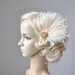 1920s Rhinestone head piece , Bridal champagne hairpiece headpiece Feather Fascinator,1920s Headpiece Bridal fascinator Wedding fascinator