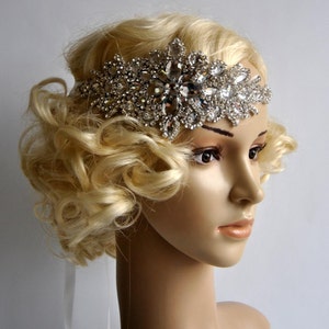 Kristall Braut Flapper Gatsby Stirnband, Hochzeit Haarband, Kristall Stirnband, Hochzeit Kopfschmuck, Braut Haarschmuck, 1920er Jahre Flapper Haarband