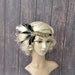 Great Gatsby headpiece Black Ivory Flapper Feather Headband 1920s rhinestone Headband, Feather bridesmaid headband headdress fascinator gift