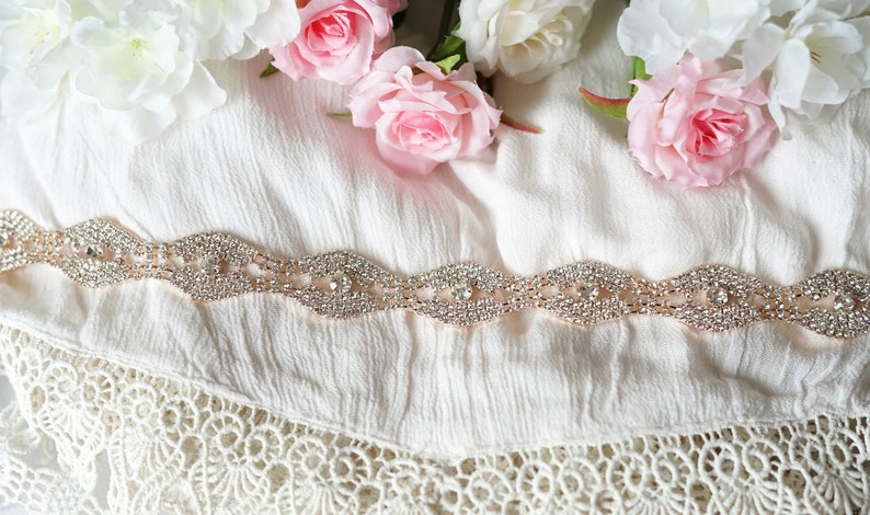 Rose gold Gorgeous Bridal Headband Rose Gold Great Gatsby Rhinestone Headband Bridal Hair Piecel Rose Gold Headpiece Rhinestone flapper image 5