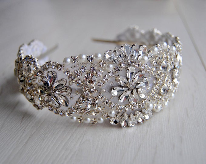 rhinestone flapper headpiece