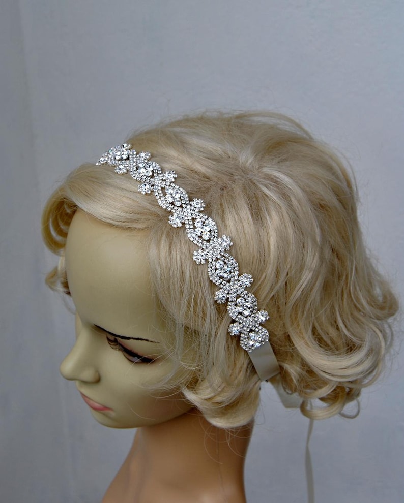 Rhinestone Headband Bridal Wedding Headband Crystal Etsy