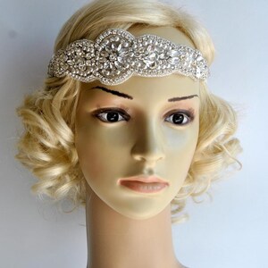 Crystal Pearls wedding bridal headpiece, flapper Gatsby Headband, crystal Headband Headpiece, Bridal Headpiece, 1920s Flapper headband gift