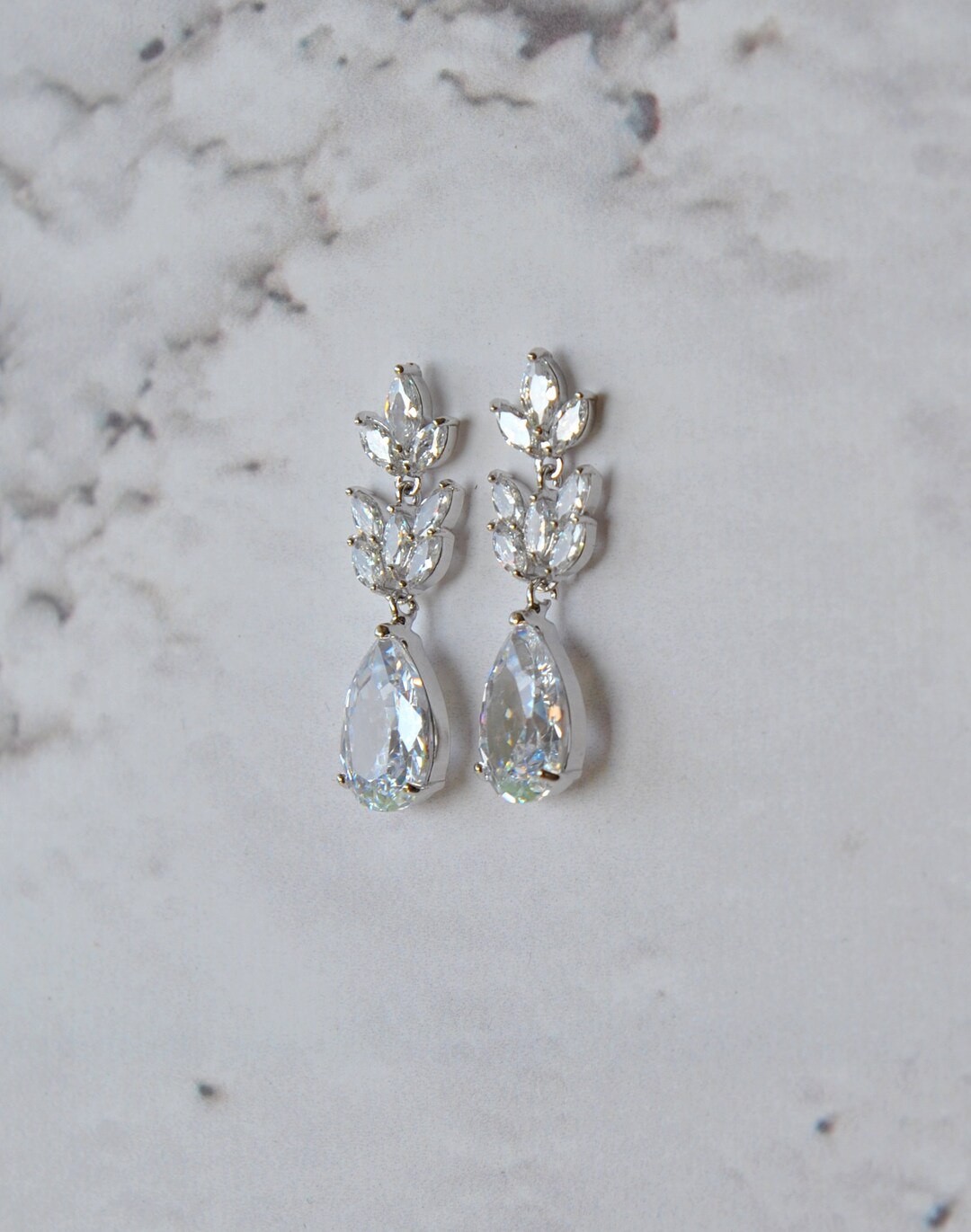Vicky Earring VICKY Crystal Bridal Earrings, Wedding Earrings, Wedding Jewelry, Long ...