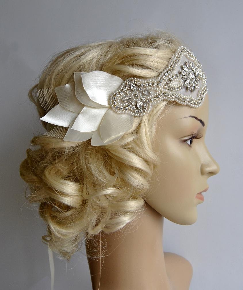 Bandeau Annee 20, Feather Diamond Headband, Feather Bandeau À Cheveux 1920S  Accessoires Bandeau Pour Femme Pour Carnaval, Bal[u5624]