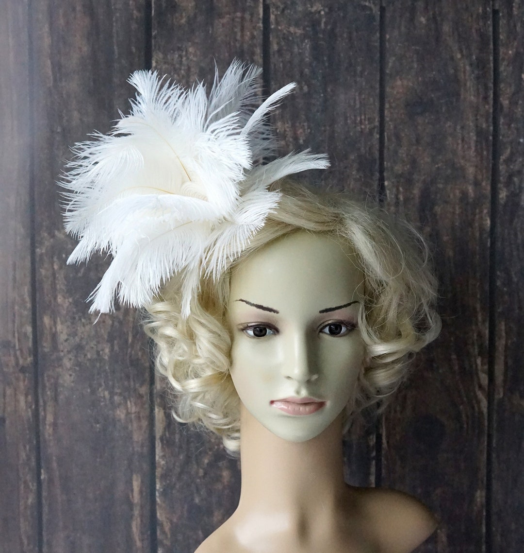 White Fascinator Wedding Hat Fascinator Tea Party Hat Diner Etsy