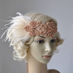 Flapper Rhinestone Gatsby Headband Gatsby Wedding hairpiece Rhinestone Great Gatsby Crystal Headband Bridal Headpiece 1920s Flapper headband image 6