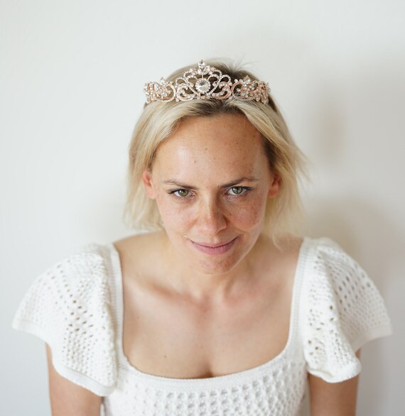 Set 6 Diademi Con Cristalli Argentati, Corone Da Principessa Per Ragazze E Donne, Copricapo Per Matrimoni E Feste, Regolabili - 5