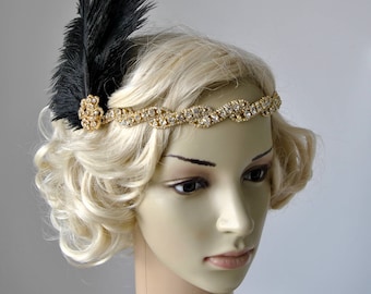 Buy Gold Vintage Inspired Headband, the Great Gatsby Headband